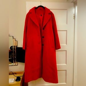 Red wool coat - & other stories - size 4